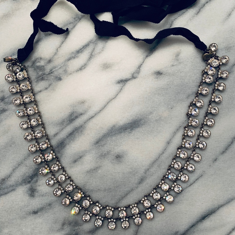 J. Crew double layer crystal necklace